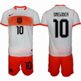 2026-2027 Netherlands team #10 SNEIJDER white orange soccer jerseys away