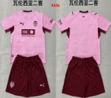 2026-2027 Valencia club pink white kids soccer jerseys second away