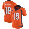 Women Nike Denver Broncos 18 Manning orange Color Rush Limited Jersey
