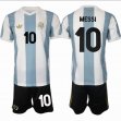 2025-2026 Argentina Team #10 Messi white skyblue soccer jerseys home 50th Anniversary jersey