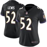 Women Baltimore Ravens #52 Lewis Nike black Color Rush Limited Jersey