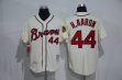 Atlanta Braves #44 Hank Aaron Cream Stitched Baseball Jersey