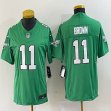Youth Nike Philadelphia Eagles #11 Carson A.J. Brown green throwback Color Rush Limited Jersey-BD