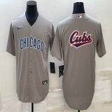 Nike Chicago Cubs blank gray majestic MLB baseball jerseys