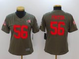 Women Nike San Francisco 49ers #56 Reuben Foster green USA flag Color Rush Limited Jersey