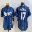 Women Dodgers #17 Shohei Ohtani Nike blue majestic baseball Jersey -BD 02