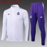 2025-2026 Real Madrid club white purple soccer uniforms with Long Trousers B2513.jpg