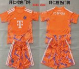 2026-2027 Bayern Munich orange goalkeeper kids soccer jerseys