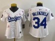 Women 2025 Nike Los Angeles Dodgers #34 Fernando Valenzuela white fashion majestic baseball jerseys Sakura plate 01