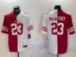 Nike San Francisco 49ers #23 Christian McCaffrey red white splits Color Rush Limited Jersey