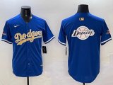Los Angeles Dodgers blank blue gold fashion baseball Jerseys-BD 04