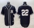 New York Yankees #22 Juan Soto Nike black majestic baseball Jersey Joint name -BD New York Yankees #22 Juan Soto Nike black majestic baseball Jersey Joint name -BD