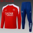 2025-2026 Paris Saint-Germain club red blue soccer uniforms with Long Trousers B2516.jpg
