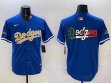 Los Angeles Dodgers blank blue gold fashion baseball Jerseys-BD 01