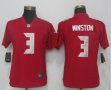 Women Buccaneers #3 Jameis Winston red nike Color Rush Limited Jersey