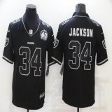 Nike Oakland Raiders #34 Bo Jackson Black Color Rush Limited Jersey-BD 01