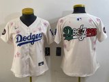 Youth 2025 Nike Los Angeles Dodgers beige majestic baseball jerseys Sakura plate 01
