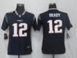 Women New England Patriots #12 Tom Brady Nike blue Color Rush Limited Jerseys