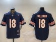Nike Chicago Bears #18 Caleb Williams blue fashion Color Rush Limited Jersey