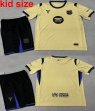 2025-2026 Barcelona club beige blue kid soccer jerseys away