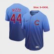 Nike Chicago Cubs #44 Anthony Rizzo Blue drift baseball jersey