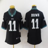 Women Philadelphia Eagles #11 Carson A.J. Brown black Color Rush Limited Jersey-BD