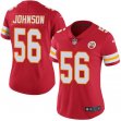 Women Nike Kansas City Chiefs #56 D.Johnson red Color Rush Limited Jerseys