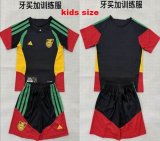 2026-2027 Jamaica team black yellow red kid soccer training uniform