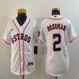 Youth Nike Houston Astros #2 Alex Bregman white Flexbase Authentic Collection Jersey-BD