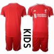 2025-2026 Liverpool club red kid soccer jerseys home