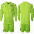 2025-20256 Portugal Fluorescent green goalkeeper long sleeves soccer jerseys