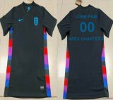 Custom 2025-2026 England team thailand version black soccer jerseys away