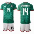 2026 World Cup Mexico team #14 CHICHARITO green white soccer jerseys home 2026 World Cup Mexico team #14 CHICHARITO green white soccer jerseys home