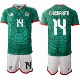 2026 World Cup Mexico team #14 CHICHARITO green white soccer jerseys home
