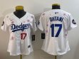 Youth 2025 Nike Los Angeles Dodgers #17 Shohei Ohtani white fashion majestic baseball jerseys Sakura plate