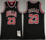 Chicago Bulls #23 Michael Jordan black Throwback nba basketball jerseys-XD