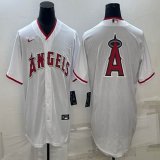 Nike Los Angeles Angels blank white majestic baseball jerseys 04