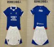 2025-2026 Rangers F.C club blue white soccer jerseys home kid