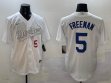 Los Angeles Dodgers #5 Freddie Freeman white fashion Nike majestic baseball Jersey-BD