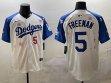 2025 Nike Los Angeles Dodgers #5 Freddie Freeman white blue fashion majestic baseball jerseys Sakura plate