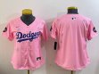 Youth 2025 Nike Los Angeles Dodgers blank pink fashion majestic baseball jerseys Sakura plate