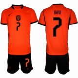 2026-2027 Netherlands team #7 XAVI orange black soccer jersey home