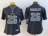 Women Nike Philadelphia Eagles #26 Saquon Barkley black Color Rush Limited Jersey 01