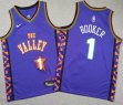 Youth Phoenix Suns #1 Devin Booker Purple nike NBA basketball Jerseys City version