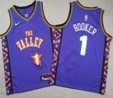 Youth Phoenix Suns #1 Devin Booker Purple nike NBA basketball Jerseys City version
