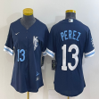 Youth Nike Kansas City Royals #13 Salvador Perez blue majestic baseball jerseys City Version-BD