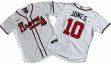 Atlanta Braves 10# Chipper Jones Nike White Home Replica Player Name Jersey