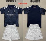 2026-2027 New York City club blue white kids soccer jerseys away