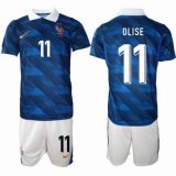 2026 France team #11 OLISE blue white soccer jerseys home