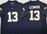 Norte Dame Fighting Irish #13 Riley Leonard navy college football jerseys